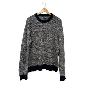 Cheap Monday Contra Knit Men Heather Gray Cotton Crew Neck Knit Sweater L Grunge